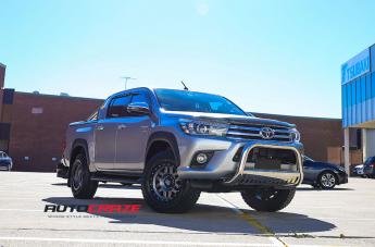 TOYOTA HILUX N80 4WD MACHETE XD MATTE GREY WITH BLACK RING